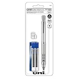 Uniball Kuru Toga Elite Mechanical Pencil Starter Kit with Silver Barrel and 0.5mm Tip, 60 Lead Refills, and 5 Pencil Eraser Refills, HB #2, Office Supplies, School Supplies, Drafting(Pack of 1)
