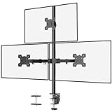 WALI Triple Monitor Desk Mount, Fully Adjustable Three Monitor Stand Fits 3 Screens up to 27 inch, 22 lbs, Weight Capacity per Arm (M003), Black