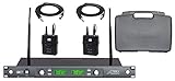 Audio2000'S AWM6546G Professional Rack-Mountable Dual-Channel UHF Diversity Guitar Wireless System with Adjustable Frequencies