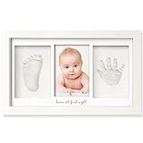Baby Hand and Footprint Kit - Personalized Baby Gifts, Baby Footprint Kit, Newborn Keepsake Baby Handprint Kit, Baby Nursery Decor, New Baby Gift Sets, Baby Shower Gifts for Girls, Boys (Alpine White)