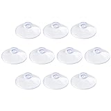 Pawfly 10 Pack Clear Suction Cups 0.8 Inch PVC Plastic Sucker Without Hooks for Home Decoration and Organization