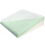 WAJ 7.5 Inch Bed Wedge Pillow for Sleeping- Memory Foam Support Cushion for Lower Back Pain & Acid Reflux- Sleep Leg Elevation Pillow with Removable Bamboo Cover, Mint Green