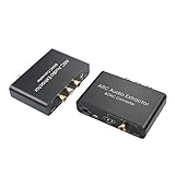 192KHz DAC Converter HDMI ARC Adapter, HDMI ARC Audio Extractor Support Digital HDMI Audio to Analog Stereo Audio RCA L/R Coaxial SPDIF & 3.5mm Jack ARC Audio Adapter for TV