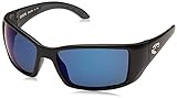 Costa Del Mar Men's Blackfin Polarized Round Sunglasses, Matte Black/Grey Blue Mirrored Polarized-580P, 62 mm