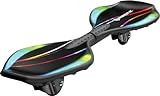Razor Black Label RipStik Ripster Light Up–Two Wheel Caster Board with Multi-Color LED Lights, Compact and Lightweight, for Kids and Teens