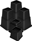 Utopia Bedding Adjustable Bed Furniture Risers - Elevation in Heights 3, 5 or 8 Inch Heavy Duty Risers for Sofa and Table - Supports up to 1,300 lbs - (8 Piece Set, Black)