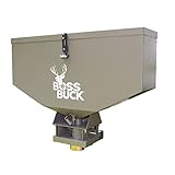 Boss Buck ATV Spreader with Adjustable Flow Rate, 4 Prong Tail Light Adapter and Receiver Hitch for Feed, Salt, Fertilizer, and Seed