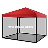 Tappio Mosquito Net with Zipper for Camping, DIY Canopy Screen Wall Outdoor Net for 10 x 10' Patio Gazebo and Tent (Only Mosquito Net Outdoor Tent Not Including)