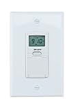 Reliance Controls Corporation WE7000W Digital 7-Day In-Wall Timer with Back Up Battery, White