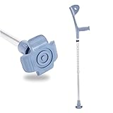 LIXIANG Forearm Crutches for Adults - Adjustable Lightweight Aluminum Arm Crutches with Ergonomic Grip Non-Slip Base (x1 Unit)
