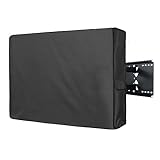 Porch Shield 56-60 inches Outdoor TV Cover Universal Weatherproof Protector for LCD, LED, Plasma Flat TV Screen, Compatible with Wall Mounts and Stands (Black)