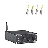 Fosi Audio BT20A Bluetooth 5.0 Stereo Audio 2 Channel Amplifier Receiver and Banana Plugs 2 Pairs / 4 pcs