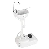 VINGLI Upgraded Portable Sink| Rolling Hand Wash Basin Stand with Towel Holder & Soap Dispenser & Wheels, Perfect for Garden/Camping/Outdoor Events/Gatherings/Worksite/RV/Indoor