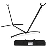 Hammock Stand for 2 Person, 450lbs Capacity Hanging Stand Weather Resistant Heavy Duty Steel Frame Swing Bed Porch with Portable Carrying Bag (Stand Only), 114In x 48In x 45In