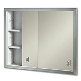 Jensen B703850 Contempora 2-Door Medicine Cabinet, 24-Inch by 19-Inch, Stainless Steel