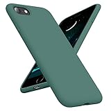 OTOFLY iPhone SE Case,iPhone 8 Case,Ultra Slim Fit Phone Cases Liquid Silicone Cover with Full Body Soft Bumper Protection Anti-Scratch Shockproof Case Compatible with iPhone SE/8/7 4.7' (Pine Green)