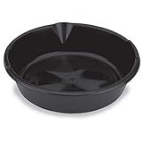 LUMAX LX-1628 Black 6 Quart Plastic Drain Pan. to Collect The Oil in Oil Changes. The Rugged, Oil Resistant All-Purpose Plastic Pan Will not Rust or Dent. Easy Cleaning.