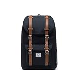 Herschel Kids' Little America Laptop Backpack, Black/Saddle Brown, Youth 18.0L