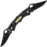 Schrade SCH005DLB 7.4in Stainless Steel Double Lockback Folding Knife with 2.3in Clip Point Blade and Aluminum Handle for Outdoor Survival, Camping and EDC