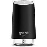 GENIANI Portable Small Cool Mist Humidifiers - USB Desktop Humidifier for Plants, Office, Car, Baby Room with Auto Shut Off & Night Light - Quiet Mini Humidifier (250ML, Black)