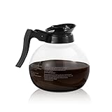 SYBO Coffee Pot Decanter, 12-Cup Glass Coffee Decanter, Commercial Coffee Pot Replacement, Black