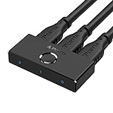 HDMI Switch 4K 60Hz, PORTTA Bi-Directional HDMI 2.0 Switcher 2 in 1 Out Splitter 1 in 2 Out hub HDR HDCP2.3 for Blu-ray Xbox PS4/5 Roku HDTV Monitor (Support 1 Display at a Time)