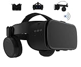 3D Virtual Reality VR Headset with Wireless Remote Bluetooth, VR Glasses for Movies & Video Games IMAX, Compatible for Android iOS iPhone 12 11 Pro Max Mini X R S 8 7 Samsung 4.7-6.2' Cellphone