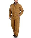 Carhartt mens Loose Fit Washed Duck Insulated Coverall, Carhartt Brown, XX-Large US