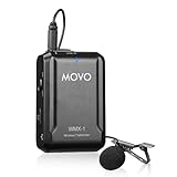 Movo WMX-1-TX 2.4GHz Wireless Lavalier Microphone, Transmitter WMX-1 Wireless Microphone System, Edge-DI, Edge-UC Wireless Mic Systems - Wireless Lapel Microphone for iPhone, Android, DSLR