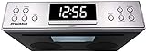 PROSCAN Under Cabinet Clock Radio, Music System with Bluetooth Streaming and FM Radio