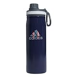 adidas 600 Ml (20 Oz) Metal Water Bottle, Hot/Cold Double-Walled Insulated 18/8 Stainless Steel, Shadow Navy/Onix Grey/Silver Reflective, One Size
