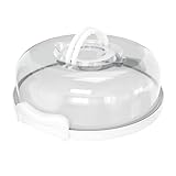 Top Shelf Elements Pie, Cheesecake Carrier for up to 10 in x 4 1/2 in Cake. Two Sided Fashionable Stand Doubles as Five Section Serving Tray Perfect Taker Caddie for Travel (White)