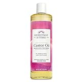 Heritage Store Castor Oil Nourishing Hair Treatment, Deep Hydration for Healthy Hair, Skin, Lashes & Brows, Castor Oil Packs & More, Cold Pressed, Hexane Free, Vegan & Cruelty Free, 16oz