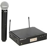 Shure BLX24R/SM58 UHF Wireless Microphone System - Perfect for Church, Karaoke, Vocals - 14-Hour Battery Life, 300 ft Range | SM58 Handheld Vocal Mic, Single Channel Rack Mount Receiver | H10 Band
