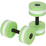 Big Boss Sports Aquatic Exercise Dumbbells Aqua Fitness Barbells Exercise Hand Bars - Set of 2 - for Water Aerobics (Green)