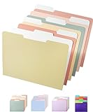 Mr. Pen- Colored Office File Folders, 18 Pack, Vintage Colors, 1/3-Cut Tab, Letter Size, Supplies with Tabs