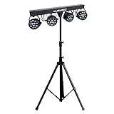 MUSYSIC -L31A 4 PAR Stage LED Lights – 4 in 1 Sound Activated Professional Stage Lighting Set, 48 RGB Party DJ LED Lights, Multifunctional DMX Remote Control System Easy Use in Parties & Concerts