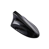 Carwiner Car Shark Fin Antenna Cover Roof Aerial Base AM/FM Radio Signal for Car SUV Most Auto Cars Antenna Accessories(Black)