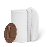 SAMEAT Large Towel Warmer for Bathroom - Heated Towel Warmers Bucket, Wooden Lid, Auto Shut Off, Fits Up to Two 40'X70' Oversized Towels, Bathrobes, Blankets, PJ's and More