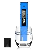 Digital pH Meter, 0.01 High Accuracy Compact Size pH Tester with 0-14 pH Test Range, pH Meter for Water Easy to Use pH Pen, Water Tester for Drinking Water, Fish Tank and Pool