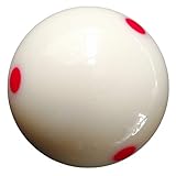 Aramith 2-1/4' Regulation Size Billiard/Pool Ball: Super Pro Cup Cue Ball with 6 Red Dots