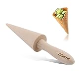 Wood Cone Roller Pizzelle Roller Krumkake Ice Cream Cone Roller Mold Natural Waffle Cone Roller Wooden Mini Waffle Cones Pastry Decorating Baking Pastry Tool Cone Mold Pizzelle Makers Pastry Roller