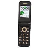 Big Button Senior Flip Phone, Loud Ringtone, Wide Screen, Clear Voice Call, One Key Fast Dial, MP3 Music Playback, Dual SIM, 2.4 Inch Screen, 4800mAh Battery, FM Radio, Gold