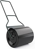 Arnot Lawn Roller, Heavy-Duty Push/Tow Behind Water/Sand Filled Roller for Park, Garden, Yard, Ball Field, 16x20-Inch, 60L/ 16 Gallons, Black