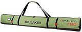 BRUBAKER Carver Performance Ski Bag for 1 Pair of Skis and Poles - Green Black - 74 3/4 Inches / 190 Cm