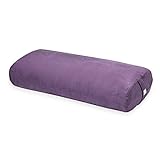 Gaiam Yoga Bolster Long Meditation Pillow Cushion for Restorative Yoga & Sitting on Floor, Purple