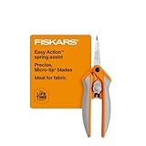 Fiskars RazorEdge Micro-Tip Easy Action Scissors - 6' - Stainless Steel Fabric Scissors - Arts and Crafts - Orange
