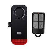 Bike Alarm, 120dB Anti-Theft with 328ft Remote Vibration Motorcycle Bicycle Alarm IP65 Waterproof with Tail Light for Bikes Ebikes Scooter