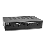 Pyle Home Premium New and Improved 6 Zone Channel Speaker Switch Selector Switch Box Hub Distribution Box for Multi-Channel High Powered Stereo Amplifier A,B,C,D Switches, 6 Pairs Of speakers PSS6