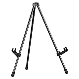Amazon Basics Tabletop Instant Easel, Black Steel Table Top Easels for Display, Adjustable & Portable Tripod for Paintings, Signs, Posters